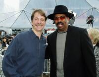 Jeff Foxworthy and Steve Harvey at the premiere of "Racing Stripes."