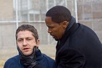 Gerard Butler and Jamie Foxx in "Law Abiding Citizen."