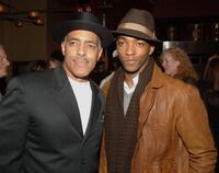Michael Genet and Anthony Mackie at the after party of the off-Broadway opening of "A Soldiers Play."