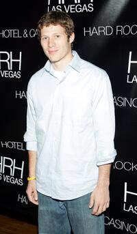 Zach Gilford at the concert by the band The Killers at Hard Rock Hotel & Casino.