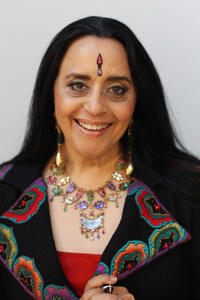 Ila Arun at the photocall of "West Is West" during the 54th BFI London Film Festival.