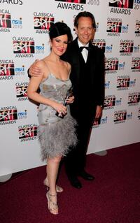Angela Gheorghiu and Richard E Grant at the Classical BRIT Awards.