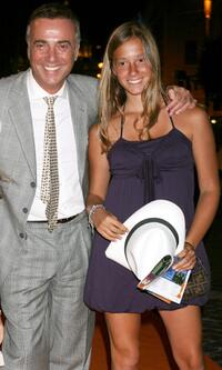 Massimo Ghini and his daughter at the Roma Fiction Fest 2008 dinner gala.