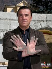Massimo Ghini at the hand print ceremony during the "Grolle d'Oro" Italian Movie Awards.