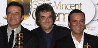 Christian De Sica, Neri Parenti and Massimo Ghini at the "Grolle d'Oro" Italian Movie Awards.
