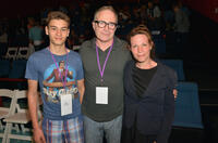 Silas Yelich, Tom Gilroy and Lili Taylor at the premiere of "The Cold Lands" during the Sarasota Film Festival 2013.