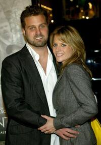Jessalyn Gilsig and Guest at the premiere of "North Country."