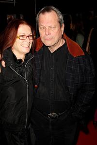 Terry Gilliam and guest at the premiere of "Beowulf".
