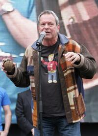 Terry Gilliam leads the general public in the attempt to break the Guinness World Record for the Worlds Largest Coconut Orchestra to celebrate St Georges Day.