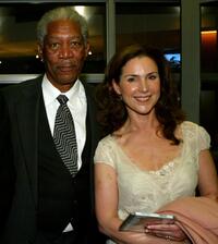 Morgan Freeman and Peri Gilpin at the Revalations Entertainment Party.