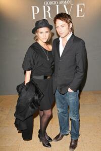 Vahina Giocante and boyfriend at the Giorgio Armani Prive Spring/Summer 2008 Haute Couture Collection Show.