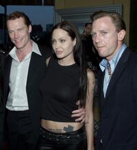 Iain Glen, Angelina Jolie and Daniel Craig at the premiere of "Lara Croft: Tomb Raider."