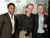 Ray Fearon, Iain Glen and Dominic Cooke at the Lawrence Olivier Theatre Awards.