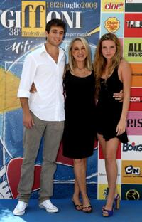 Gabriele Penteriani, Eleonora Giorgi and Francesca Ferrazza at the Giffoni Film Festival.