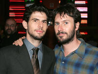 Daniel Eric Gold and Josh Hamilton at the after party of the Broadway opening night of "subUrbia" in New York.