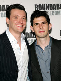 Jason Butler and Daniel Eric Gold at the after party of the Broadway opening night of "The Paris Letter" in New York.
