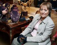 Annie Girardot at the "Espace Glamour Chic" the first gift lounge organized at the George V hotel.