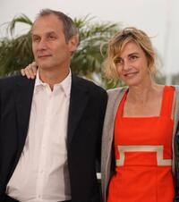 Hippolyte Girardot and Anne Consigny at the photocall of "Un Conte De Noel" during the 61st Cannes International Film Festival.