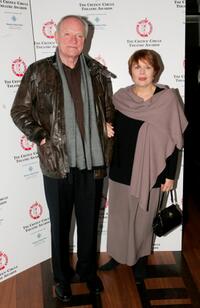 Julian Glover and Isla Blair at the Critics' Circle Theatre Awards at the Prince of Wales Theatre.