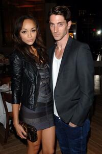 Ashley Madekwe and Iddo Goldberg at the Max and Lubov Azria Host Fashion Week Dinner.