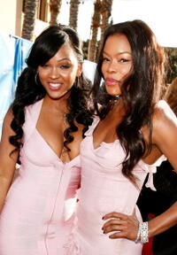 Meagan Good and Golden Brooks at the 39th NAACP Image Awards.