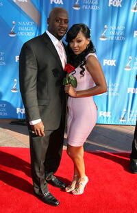 Meagan Good and Guest at the 39th NAACP Image Awards.