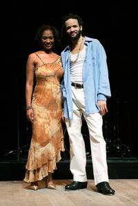Savion Glover and Singer Lori Ann Hunter at the open dress rehearsal for his new show "Visions Of A Bible."