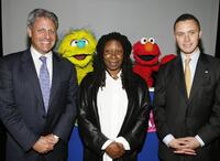 Whoopi Goldberg, Gary E. Knell and Harold Ford at the United Nations International School at a press conference to announce a new worldwide initiative "Panwapa".