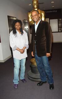 Whoopi Goldberg and Patrick Harrison at the New York screening of "The Color Purple".