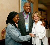 Whoopi Goldberg, Andre Leon Talley and Sheila Nevins at the Tribeca Loft during 2007 Tribeca Film Festival.