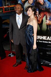 Malcolm Goodwin and Guest at the premiere of "Leatherheads."