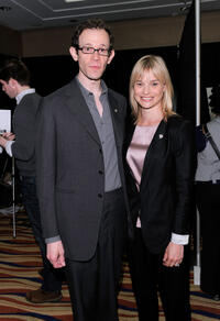 Adam Godley and Hannah Yelland at the 65th Annual Tony Awards in New York.