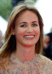 Judith Godreche at the 55th annual Cannes Film Festival for the screening of "Mies Vailla Menneisyytta."