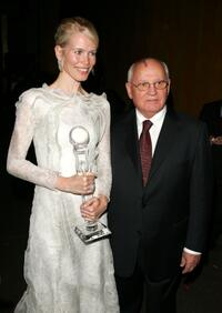 Claudia Schiffer and Mikhail Gorbachev at the 3rd Annual Women's World Awards.