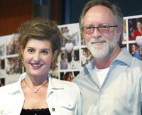 Nia Vardalos and Gary Goetzman at the press conference of "My Big Fat Greek Wedding."