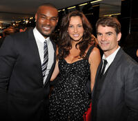 Tyson Beckford, Ingrid Vandebosch and Jeff Gordon at the Dolce & Gabbana Celebrates Fashion's Night Out in New York.