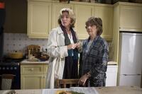 Emma Thompson as Kate Walker and Eileen Atkins as Maggie in "Last Chance Harvey."