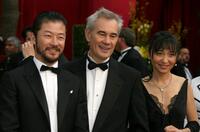 Tadanobu Asano, Sergei Bodrov and Guest at the 80th Annual Academy Awards.
