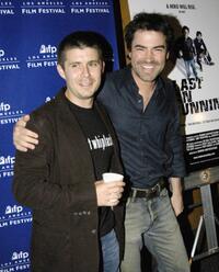 Rick Gomez and Ron Livingston at the premiere of "Last Man Running."
