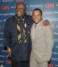 Louis Gossett, Jr. and Hill Harper at the CNN, LA Times, POLITICO Democratic Debate.