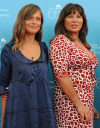 Valeria Bilello and Serena Grandi at the photocall of "Il Papa Di Giovanna" (English title: Giovanna's Father) during the 65th Venice International Film Festival.