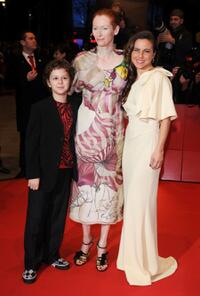 Aidan Gould, Tilda Swinton and Kate del Castillo at the 58th Berlinale Film Festival.