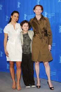 Kate del Castillo, Aidan Gould and Tilda Swinton at the 58th Berlinale Film Festival.