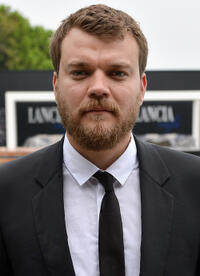 Pilou Asbaek at the Lancia Cafe during the day 6 of 69th Venice Film Festival in Italy.