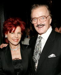 Robert Goulet and his wife Vera at the cocktail reception prior to a musical tribute to composer John Kander at the National Arts Club.