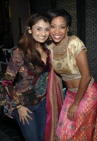 Anjali Bhimani and Tamyra Gray at the Cast Of Bombey Dreams at Dream Hotel.