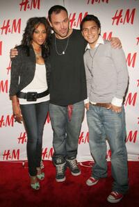 Tamyra Gray, director David LaChapelle and Guest at the "&Denim" party, H&M's new collection launch party.