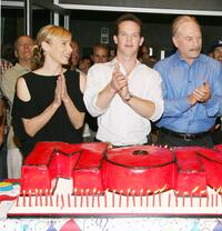 Natalie Teeger, Jason Gray-Stanford and Ted Levine at the 100th episode of "Monk."