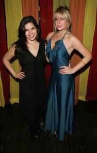 America Ferrera and Ari Graynor at the after party of the New York opening night of "Dog Sees God."