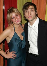 Ari Graynor and Logan Marshall Green at the after party of the New York opening night of "Dog Sees God."